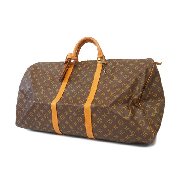 LOUIS VUITTON Handbags - Auth Louis Vuitton Monogram Keepol 60 M41422 Men,Women,Unisex Boston Bag,Handbag